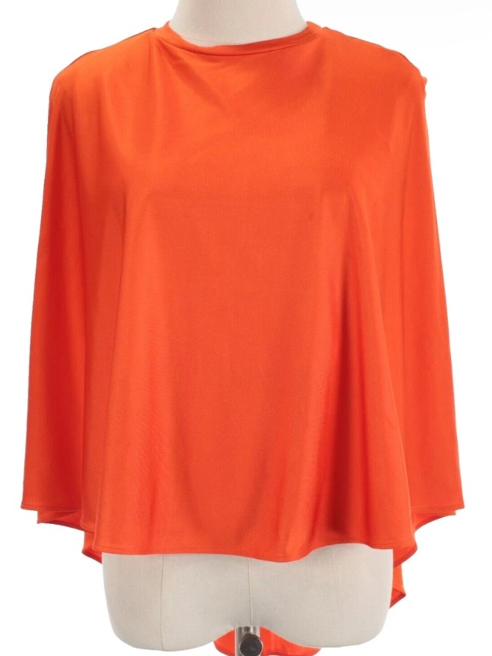 STELLA MCCARTNEY - Draped Fluid tee top Viscose Satin Cape Top medium - Picture 2 of 11